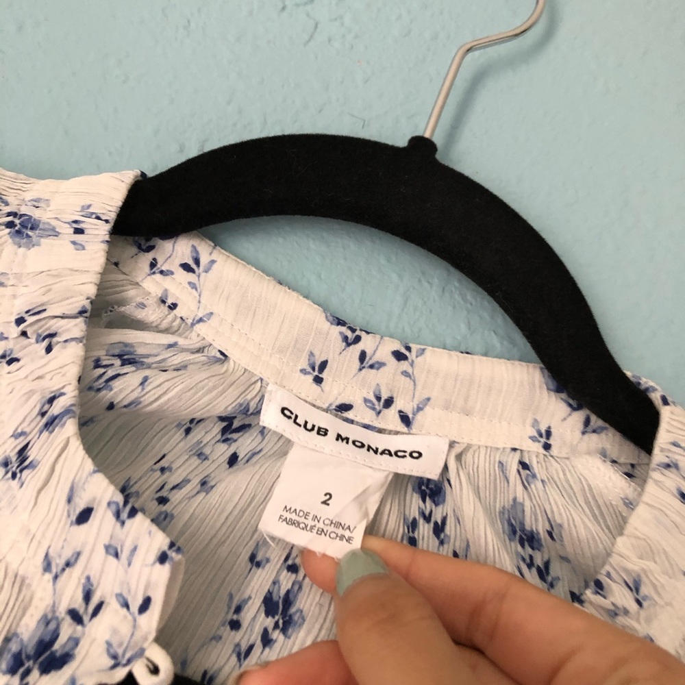 club monaco ayuek silk floral crepe dress 2 $229 - Picture 8 of 10